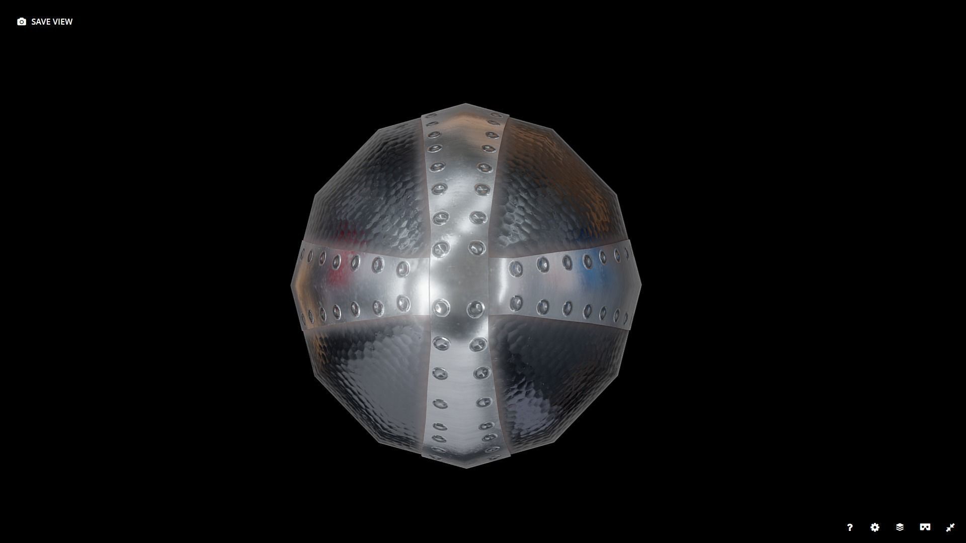 Viking Helmet Spangenhelm 2 Low-poly 3D model_4