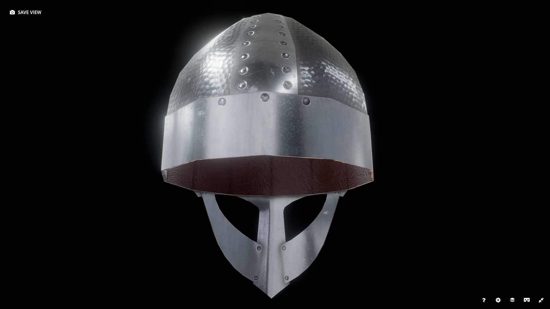 Viking Helmet Spangenhelm 2 Low-poly 3D model_3