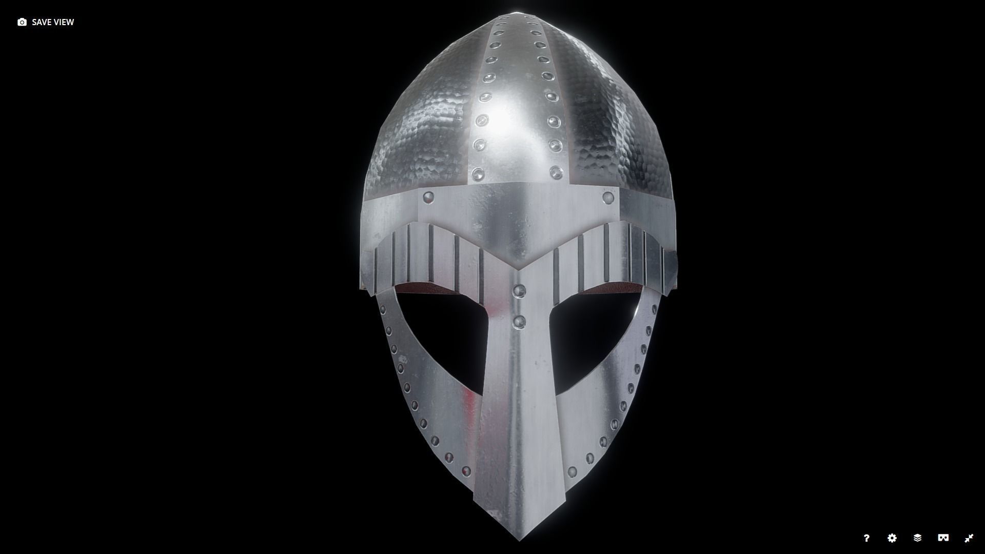 Viking Helmet Spangenhelm 2 Low-poly 3D model_5