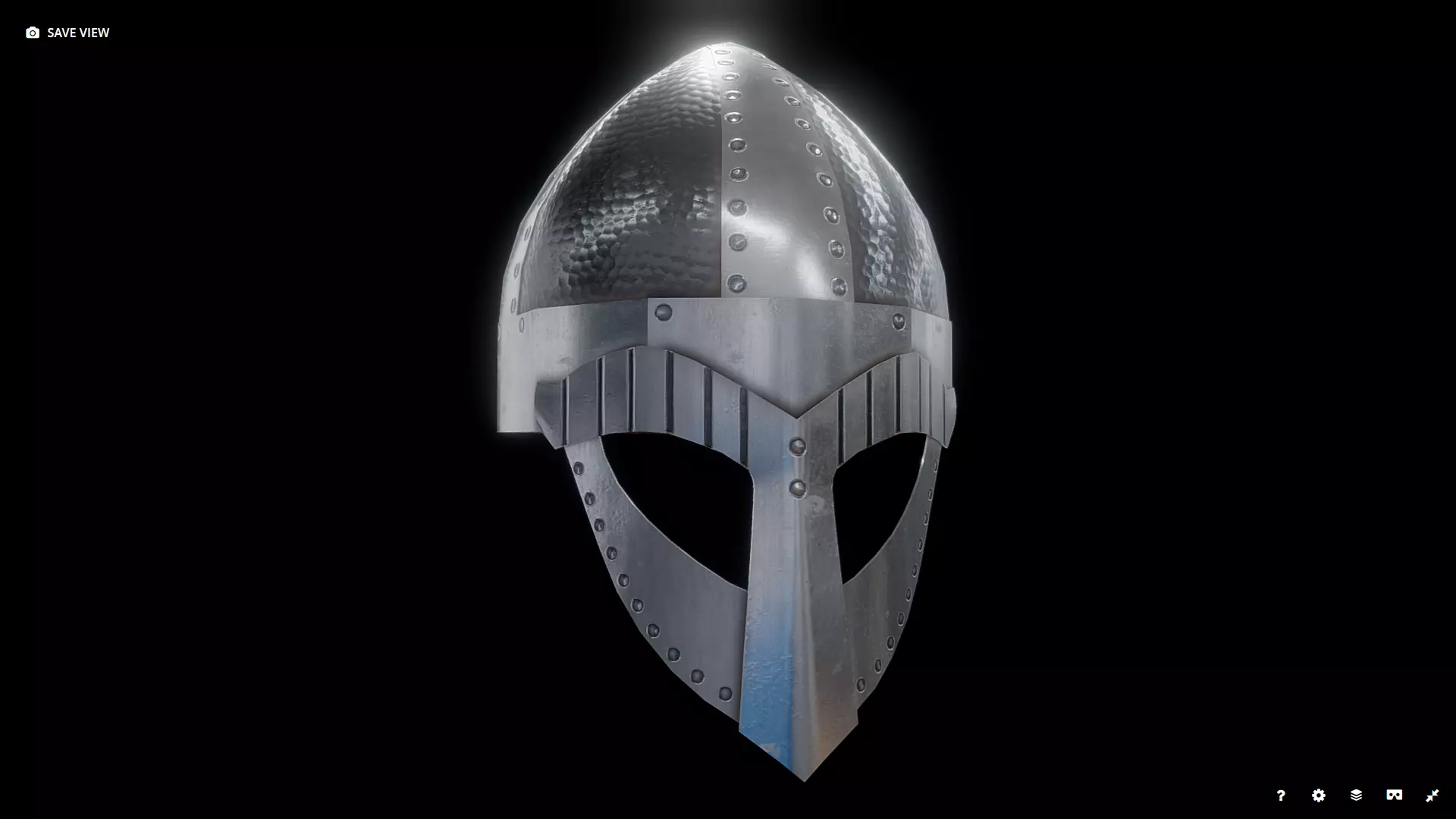 Viking Helmet Spangenhelm 2 Low-poly 3D model_0