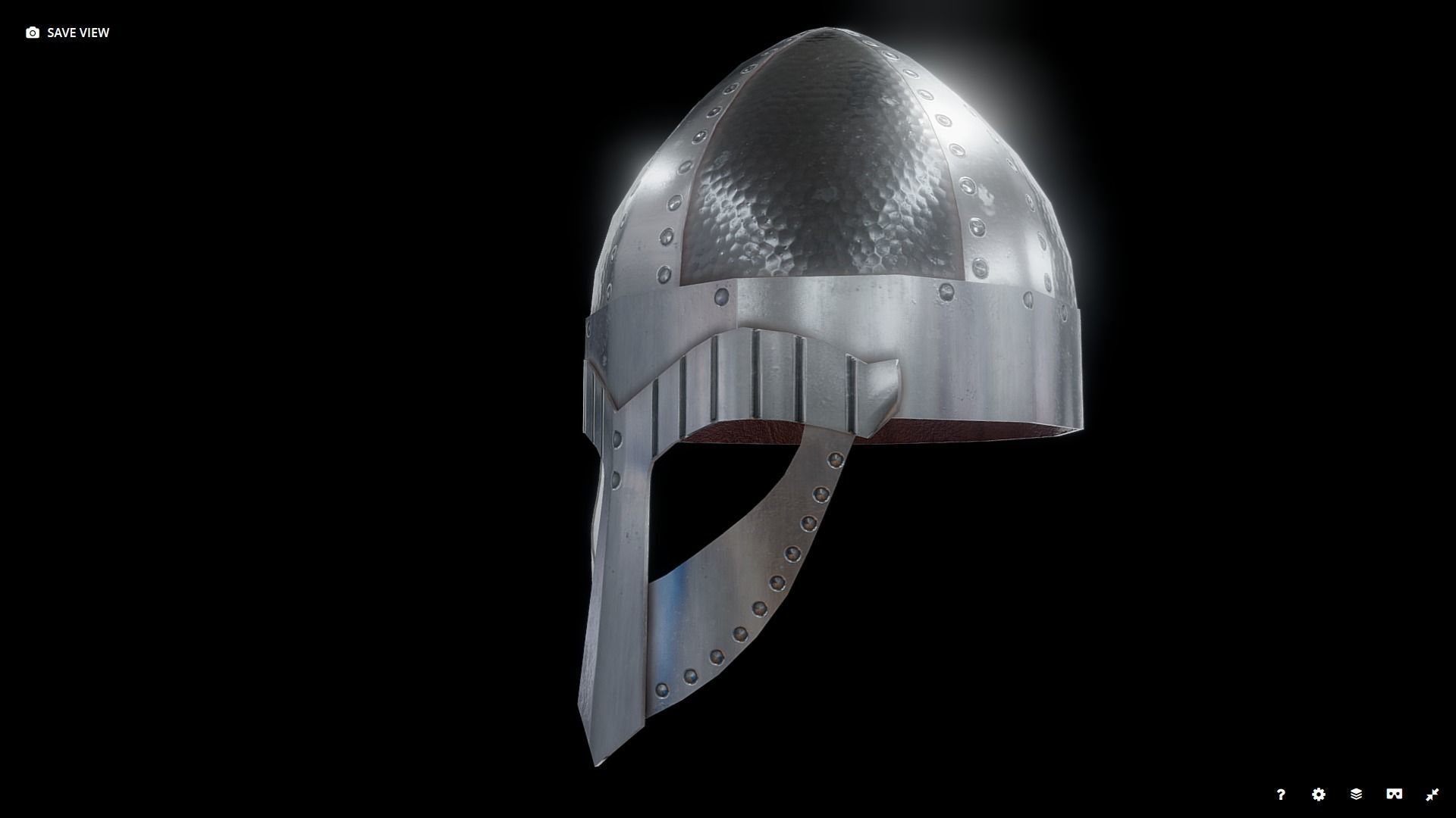 Viking Helmet Spangenhelm 2 Low-poly 3D model_1