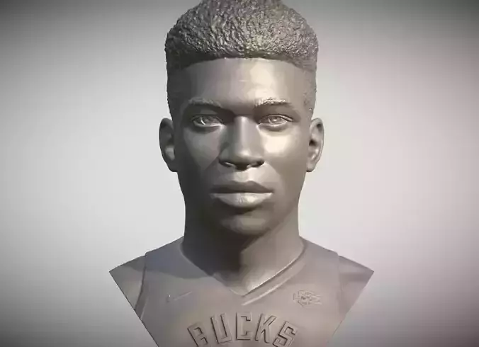 Giannis Antetokounmpo bust 3D printing ready stl obj formats 3D print model
