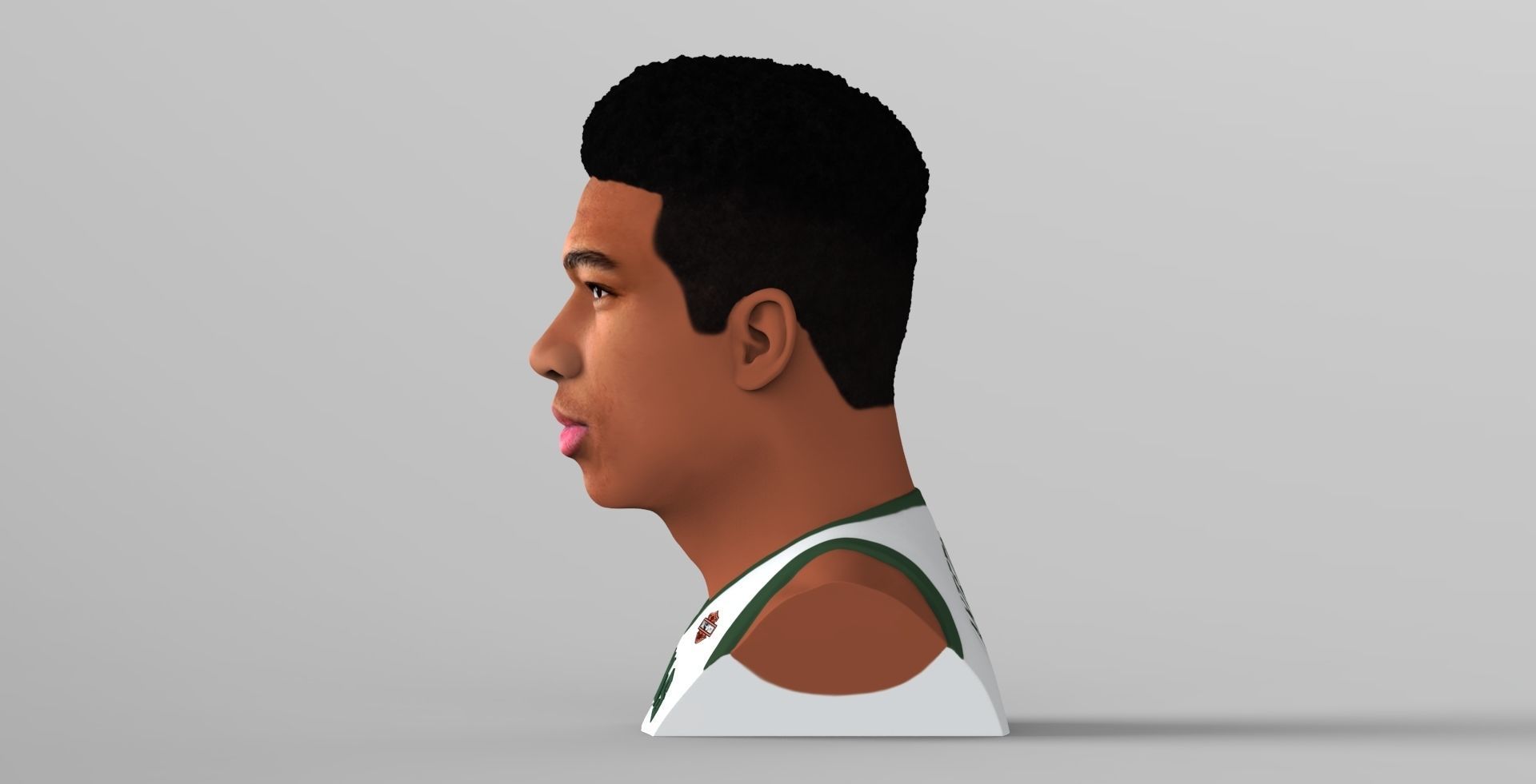 Giannis Antetokounmpo bust ready for full color 3D printing 3D print model_3