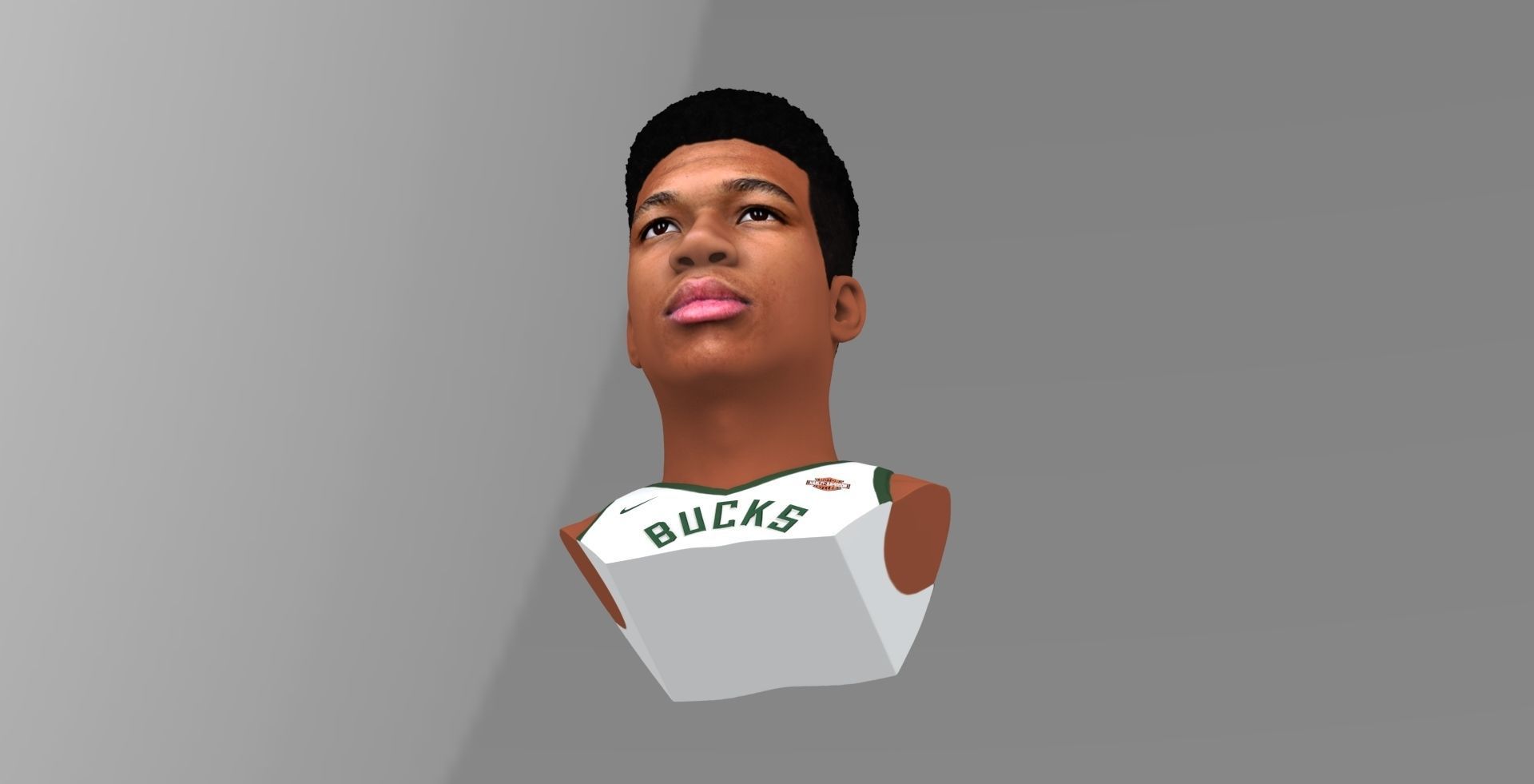Giannis Antetokounmpo bust ready for full color 3D printing 3D print model_15