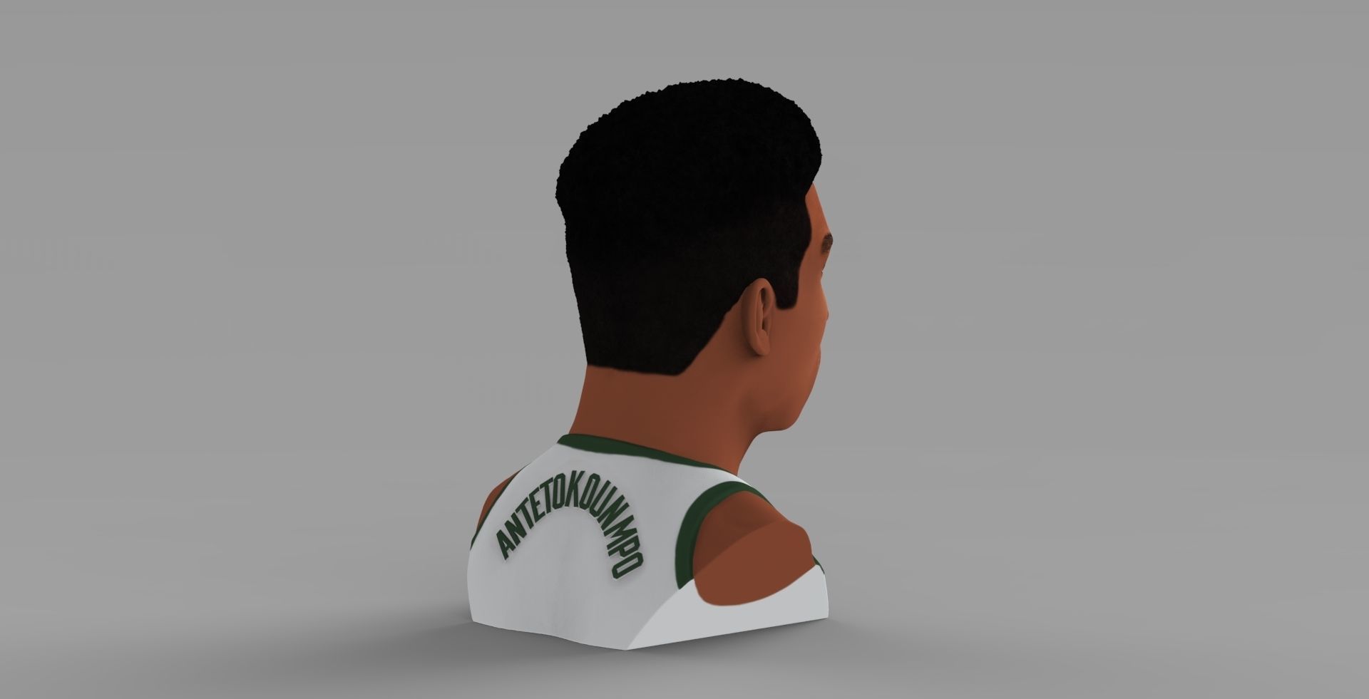 Giannis Antetokounmpo bust ready for full color 3D printing 3D print model_6