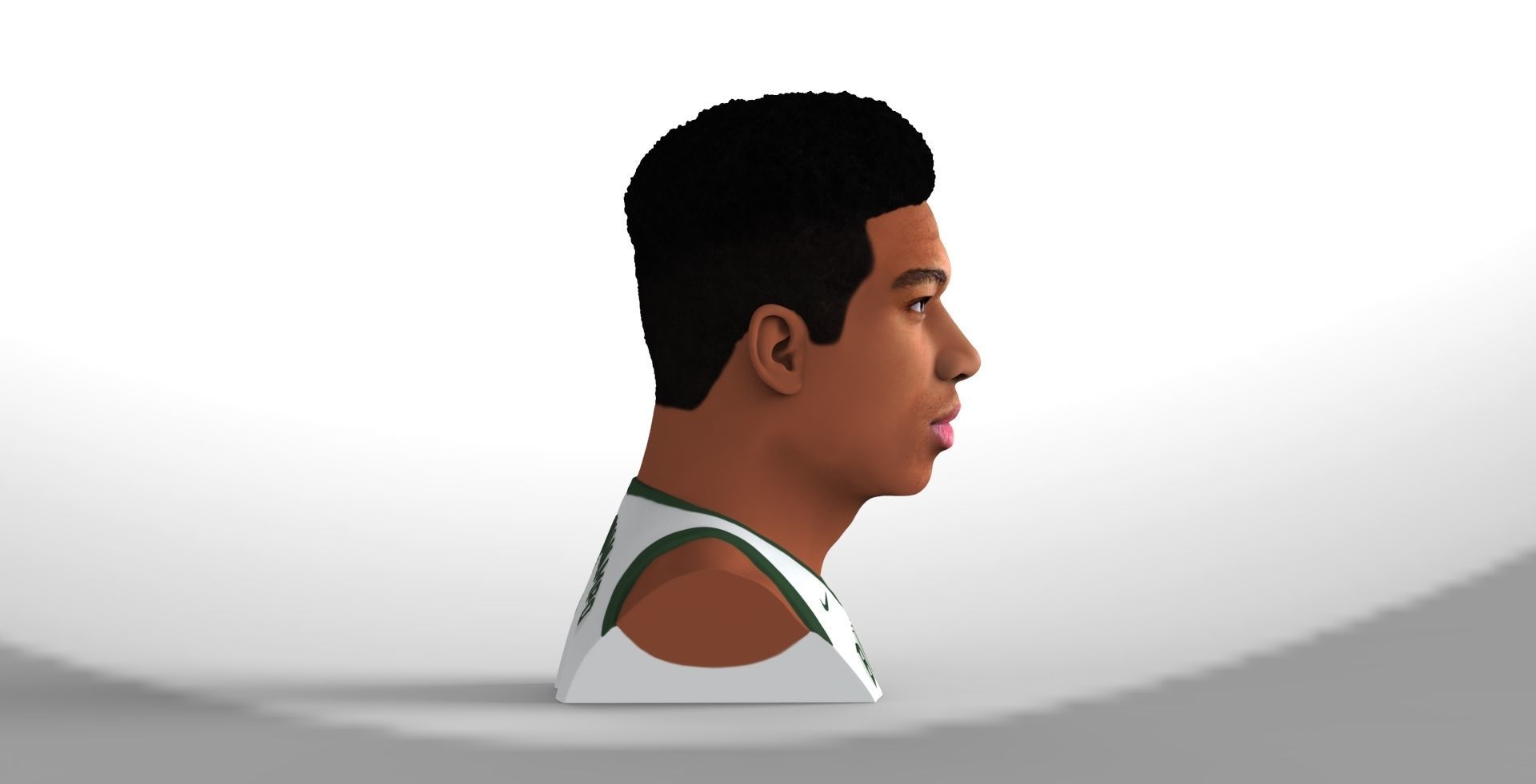 Giannis Antetokounmpo bust ready for full color 3D printing 3D print model_7
