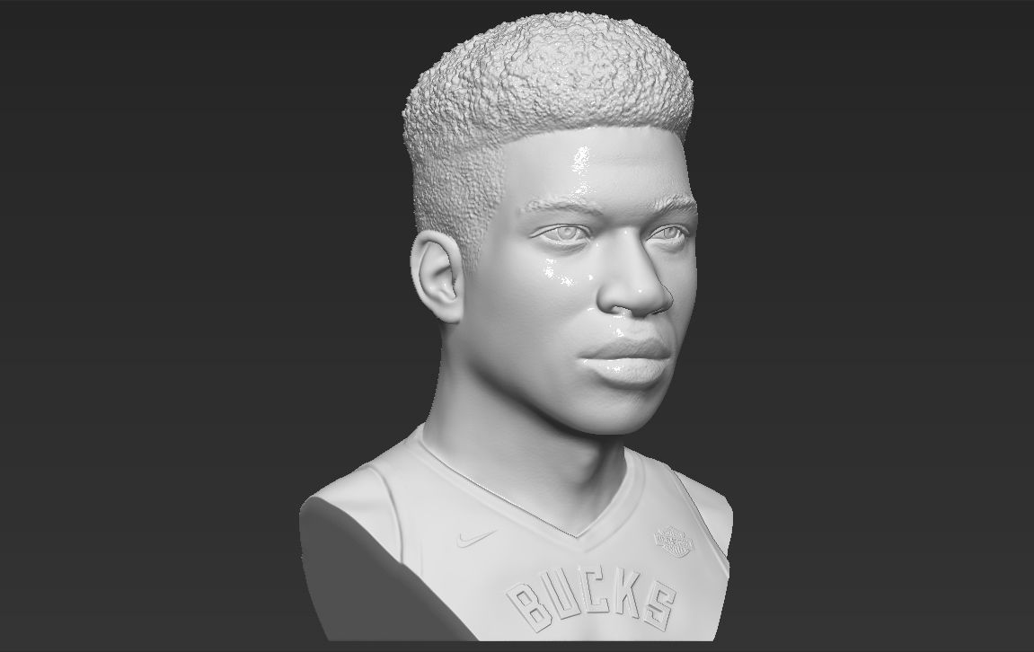 Giannis Antetokounmpo bust ready for full color 3D printing 3D print model_36