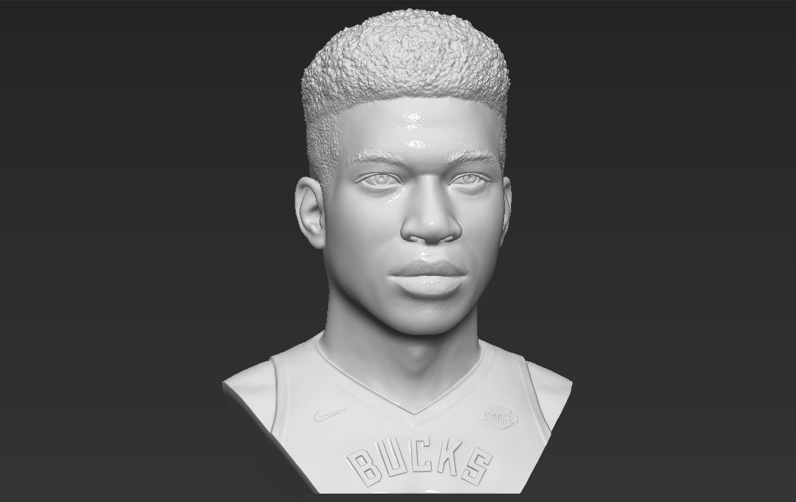 Giannis Antetokounmpo bust ready for full color 3D printing 3D print model_37