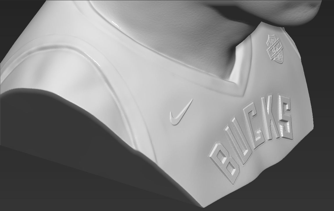 Giannis Antetokounmpo bust ready for full color 3D printing 3D print model_50