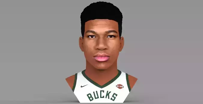 Giannis Antetokounmpo bust ready for full color 3D printing 3D print model