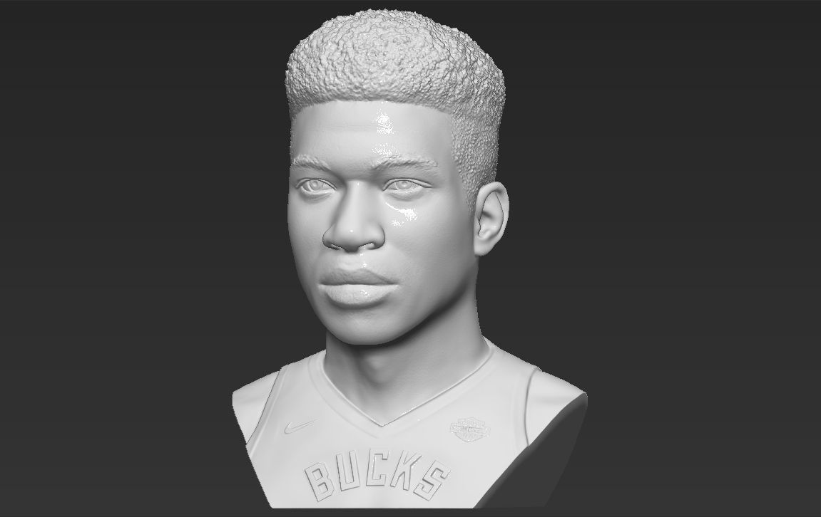 Giannis Antetokounmpo bust ready for full color 3D printing 3D print model_29