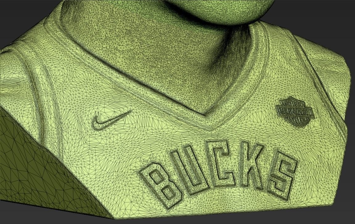 Giannis Antetokounmpo bust ready for full color 3D printing 3D print model_55