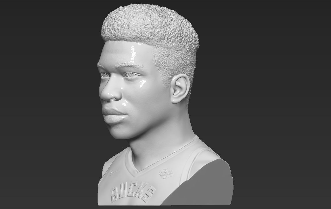 Giannis Antetokounmpo bust ready for full color 3D printing 3D print model_30