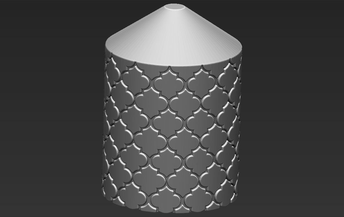 Decorative Candle for 3D printing and mold making 3D print model_8