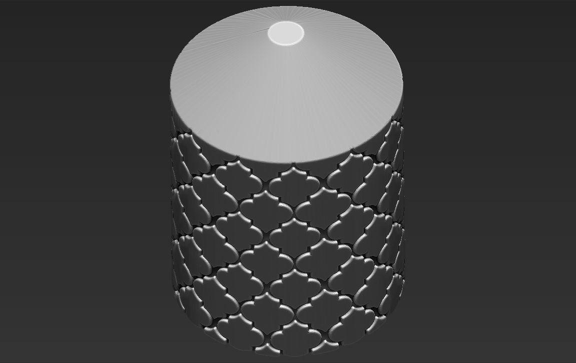 Decorative Candle for 3D printing and mold making 3D print model_6