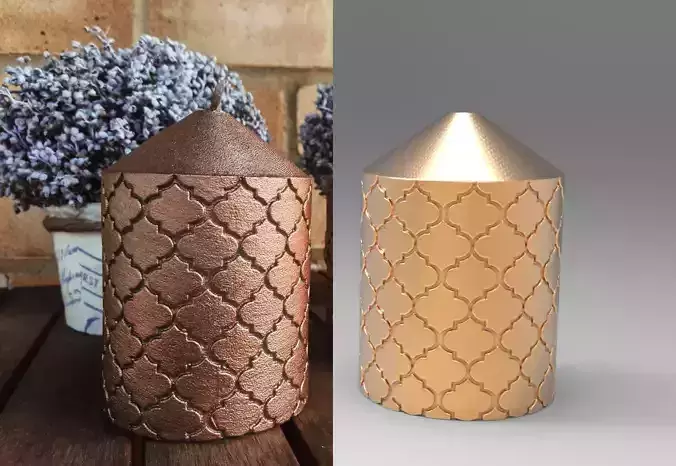 Decorative Candle for 3D printing and mold making 3D print model Decorative Candle for 3D printing and mold making 3D print model