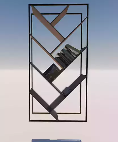 LIBRARY book shelf with books