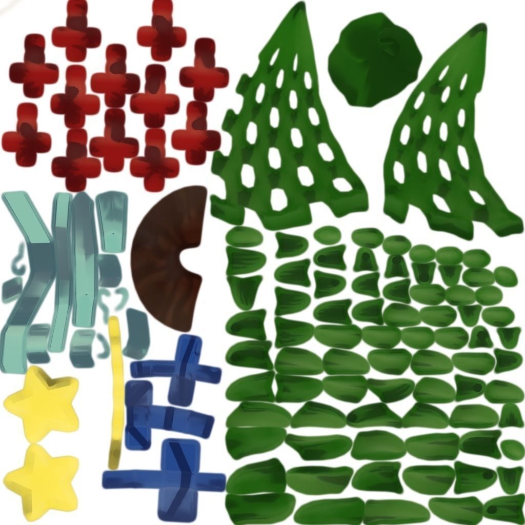 Santa plus Tree plus Presents for 3D Print 3D print model_3