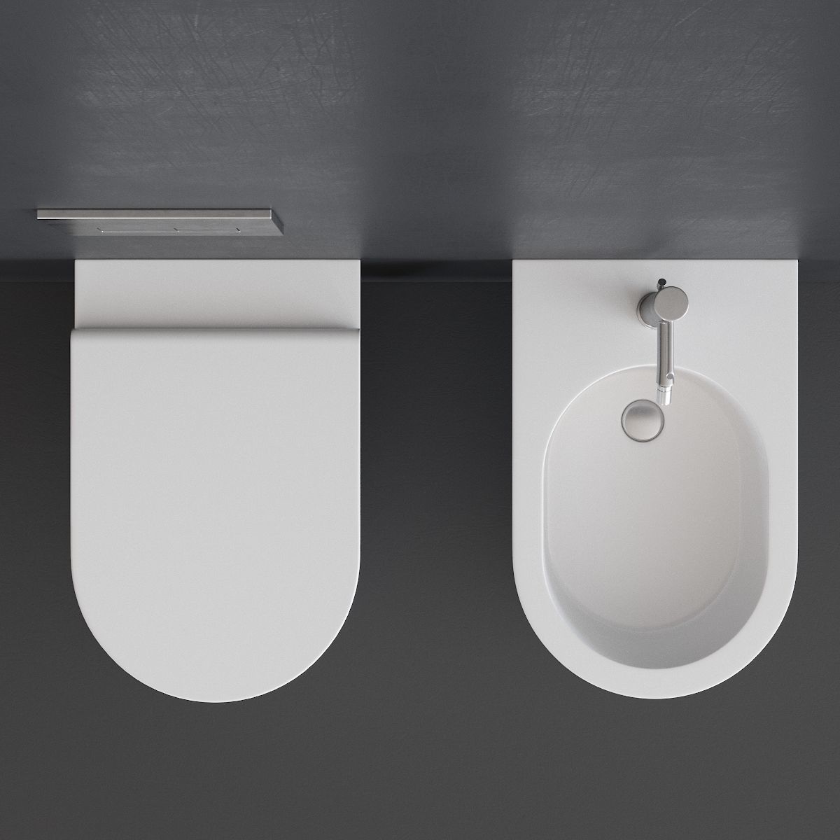 Alice Ceramica Hide Round Wall-Hung WC Low-poly 3D model_3