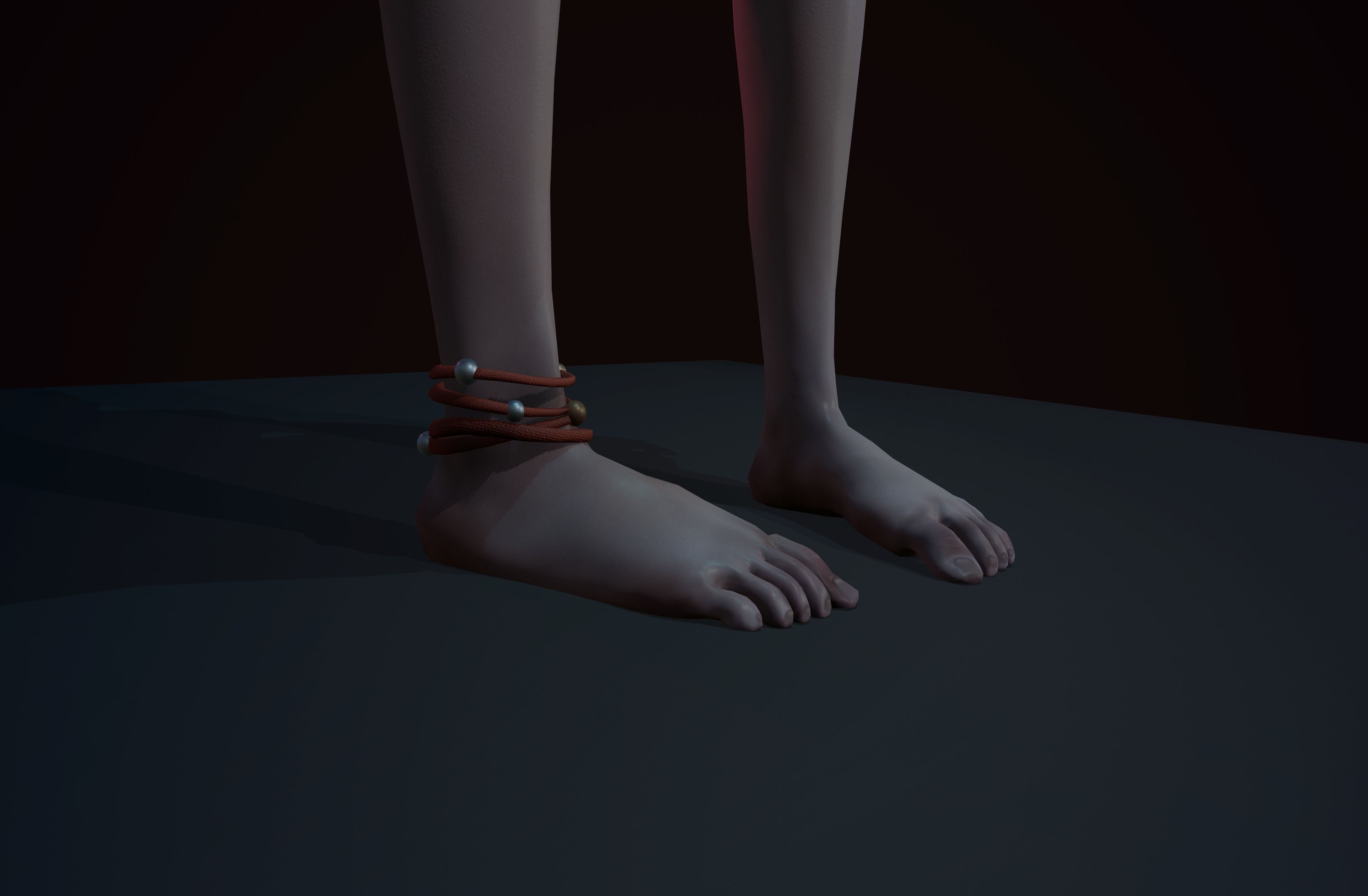 Game Character Lilith Low-poly 3D model_9