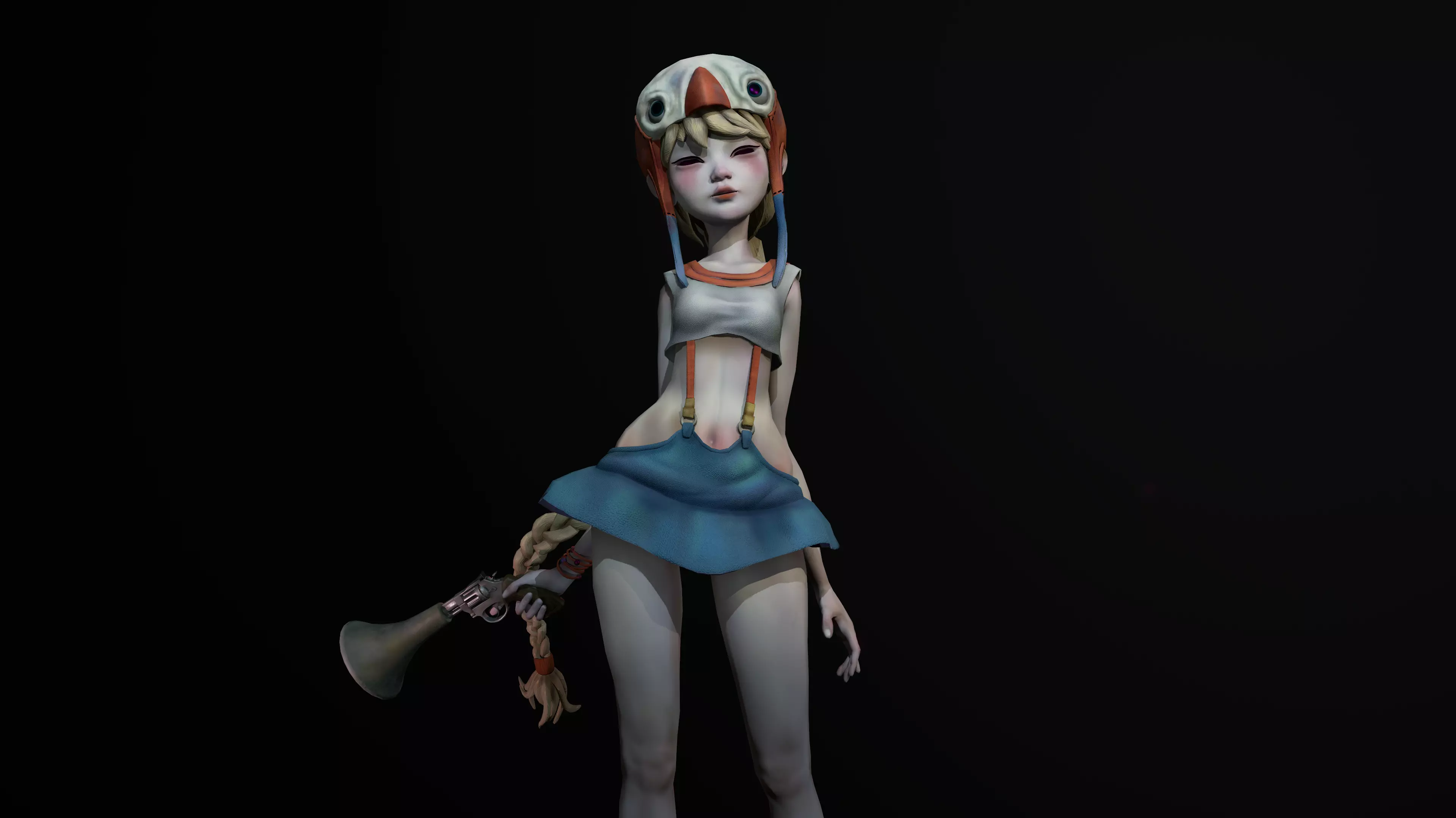 Game Character Lilith Low-poly 3D model_0