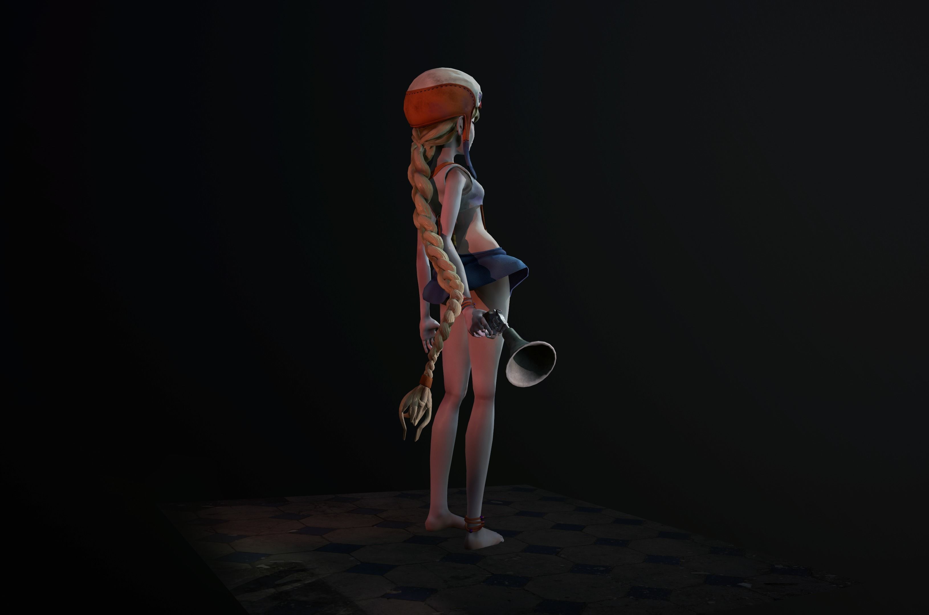 Game Character Lilith Low-poly 3D model_8
