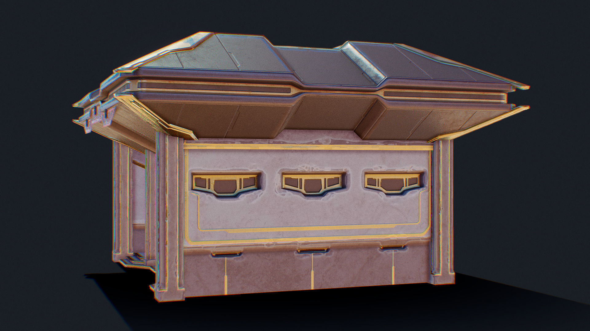 Zen Future Town House 2 Low-poly 3D model_1