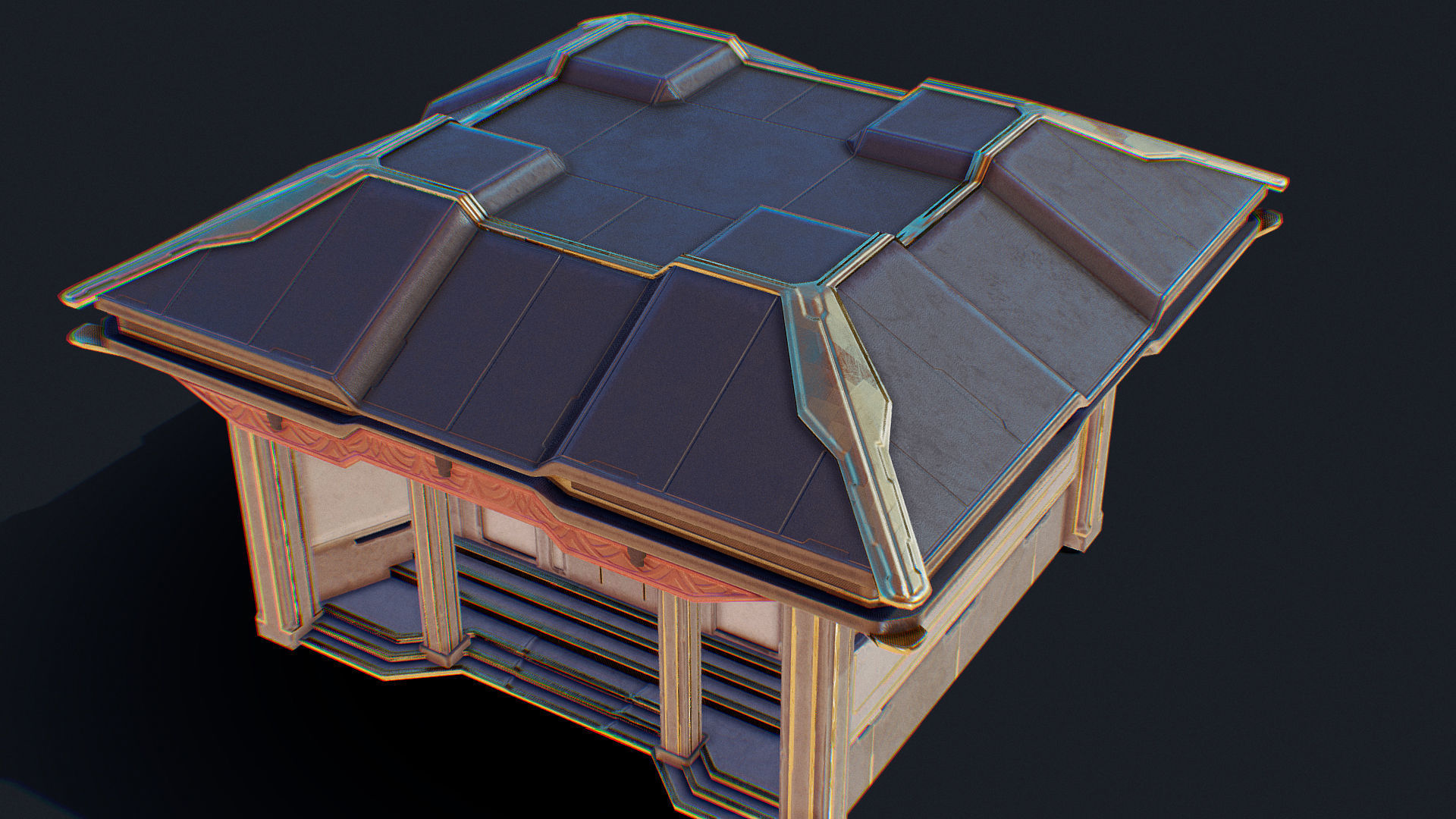 Zen Future Town House 2 Low-poly 3D model_8