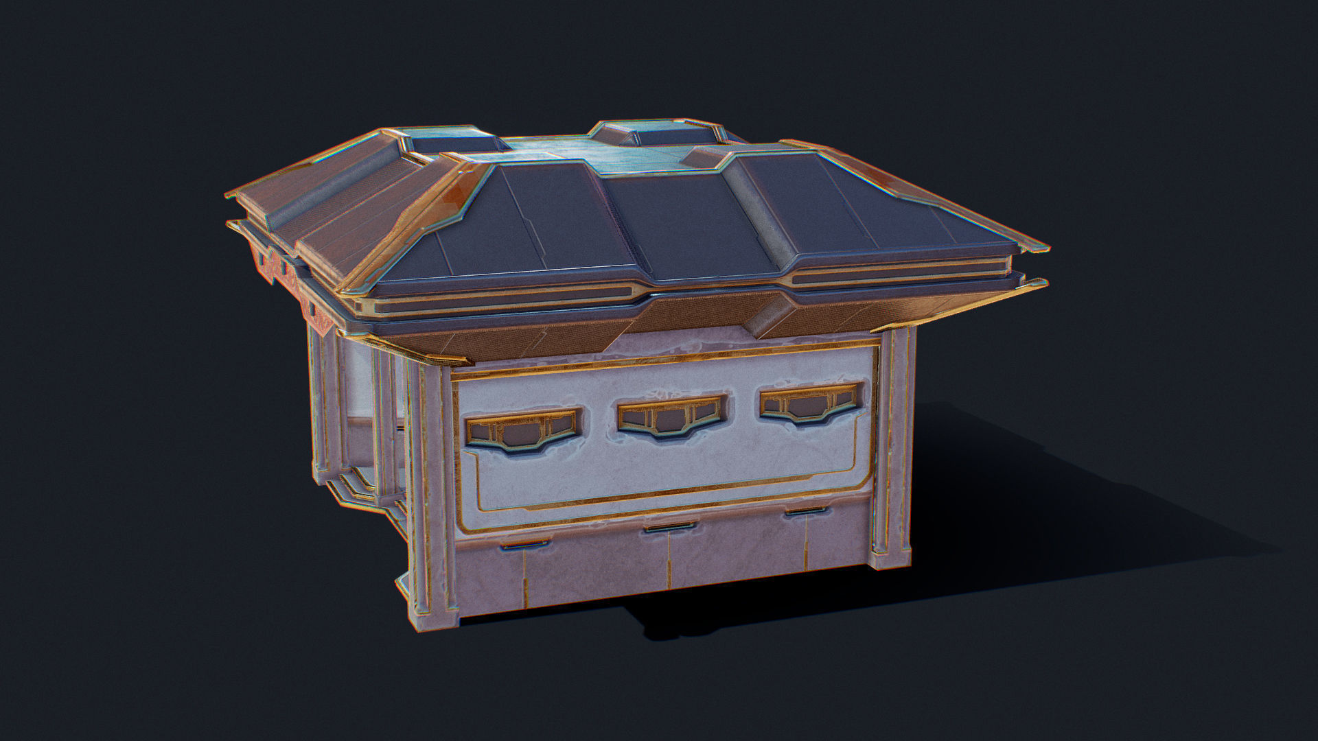 Zen Future Town House 2 Low-poly 3D model_14