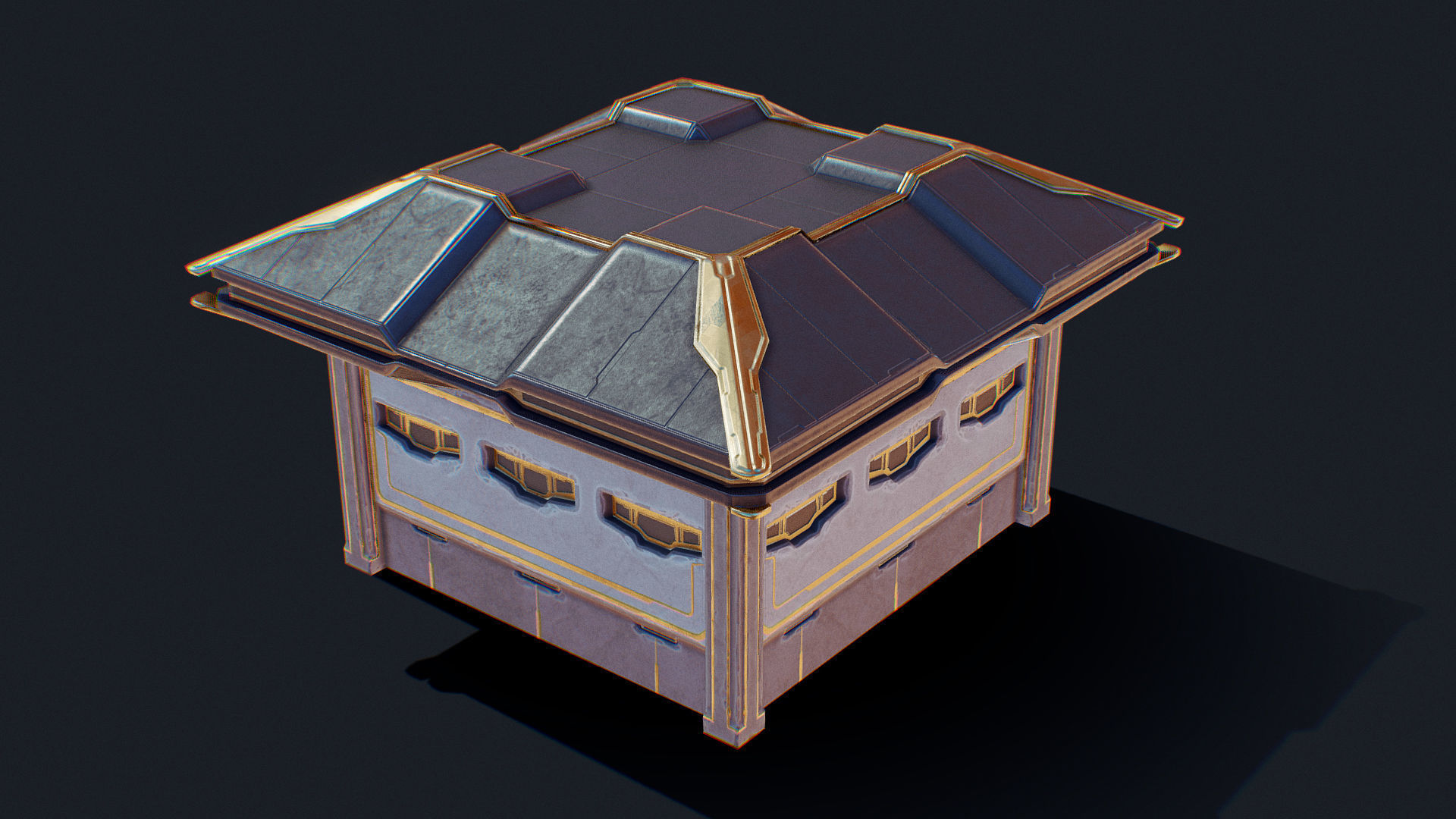 Zen Future Town House 2 Low-poly 3D model_16