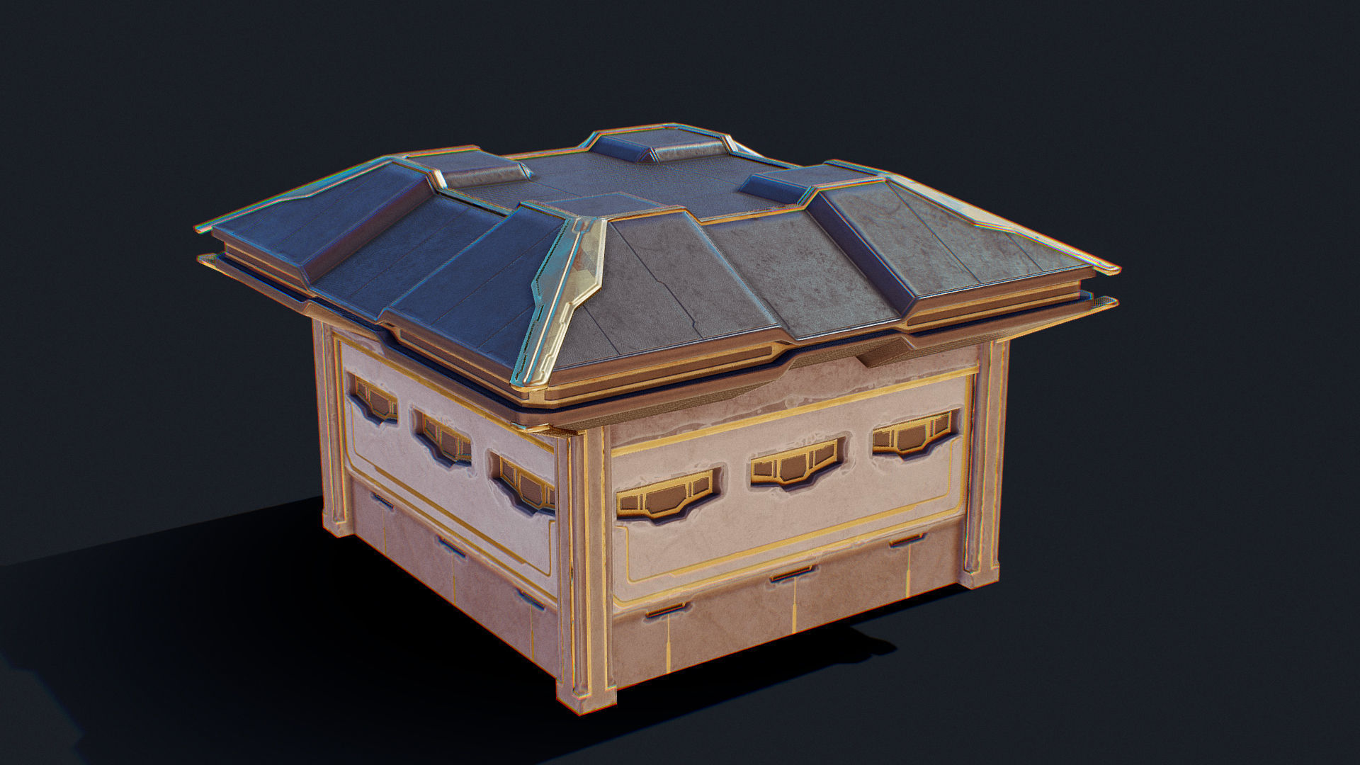 Zen Future Town House 2 Low-poly 3D model_17