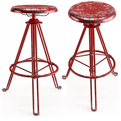 Bar Stool Lozenge Low-poly 3D model