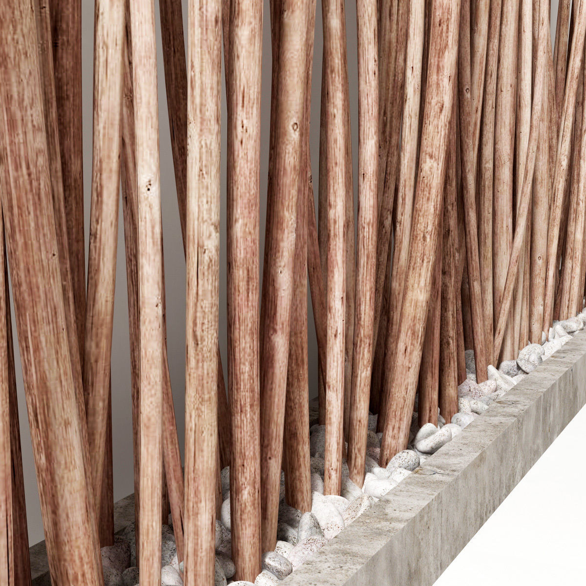 Branch thin planter 3D model_4