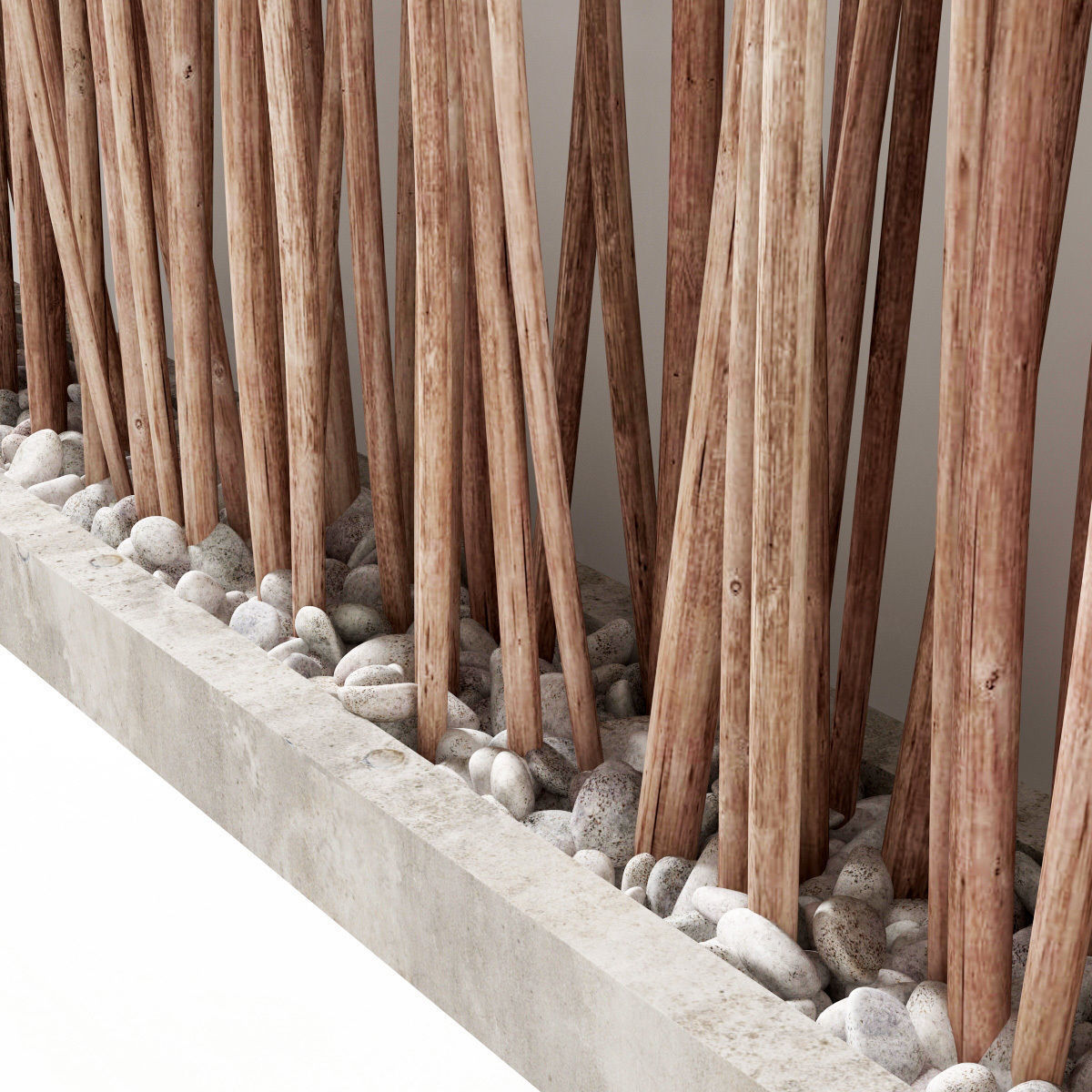 Branch thin planter 3D model_3