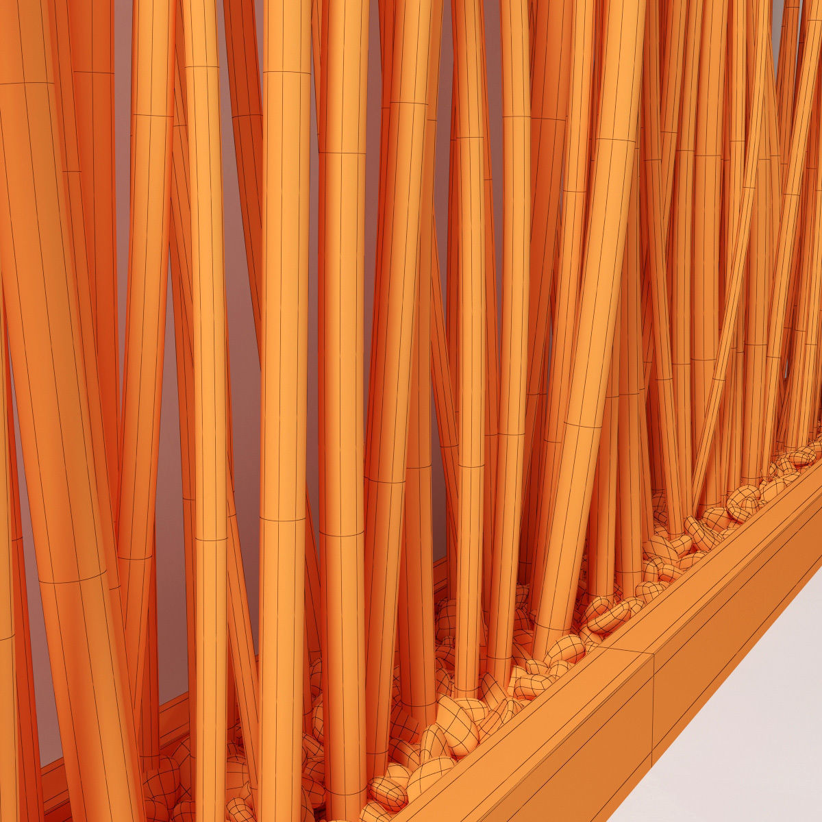 Branch thin planter 3D model_7