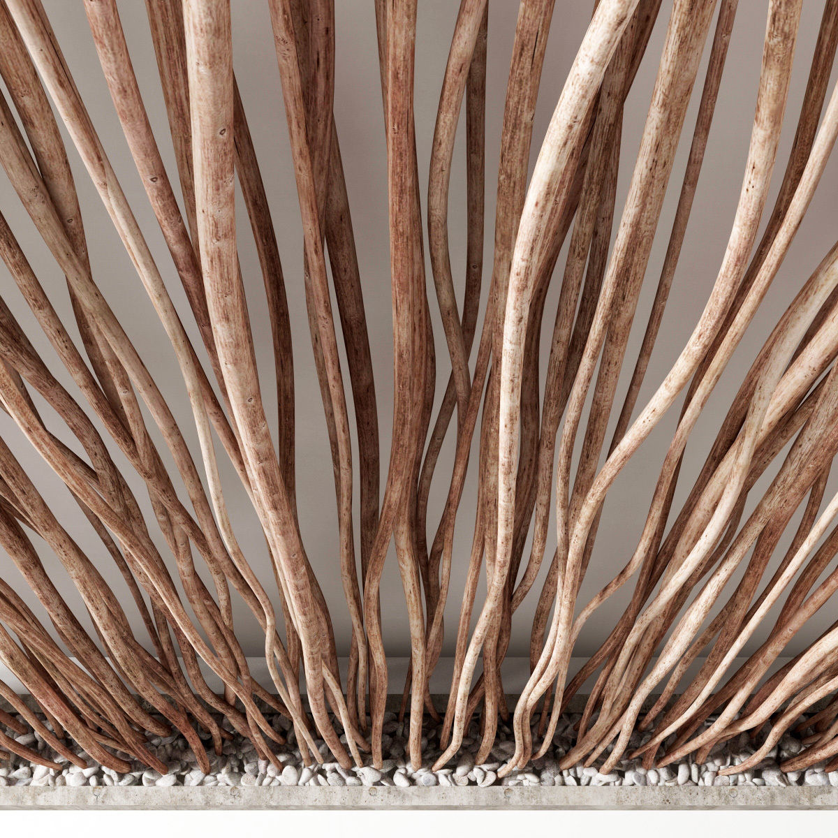 Branch thin planter 3D model_1