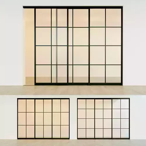 Sliding door  Partition Case-compartment  15 3D model