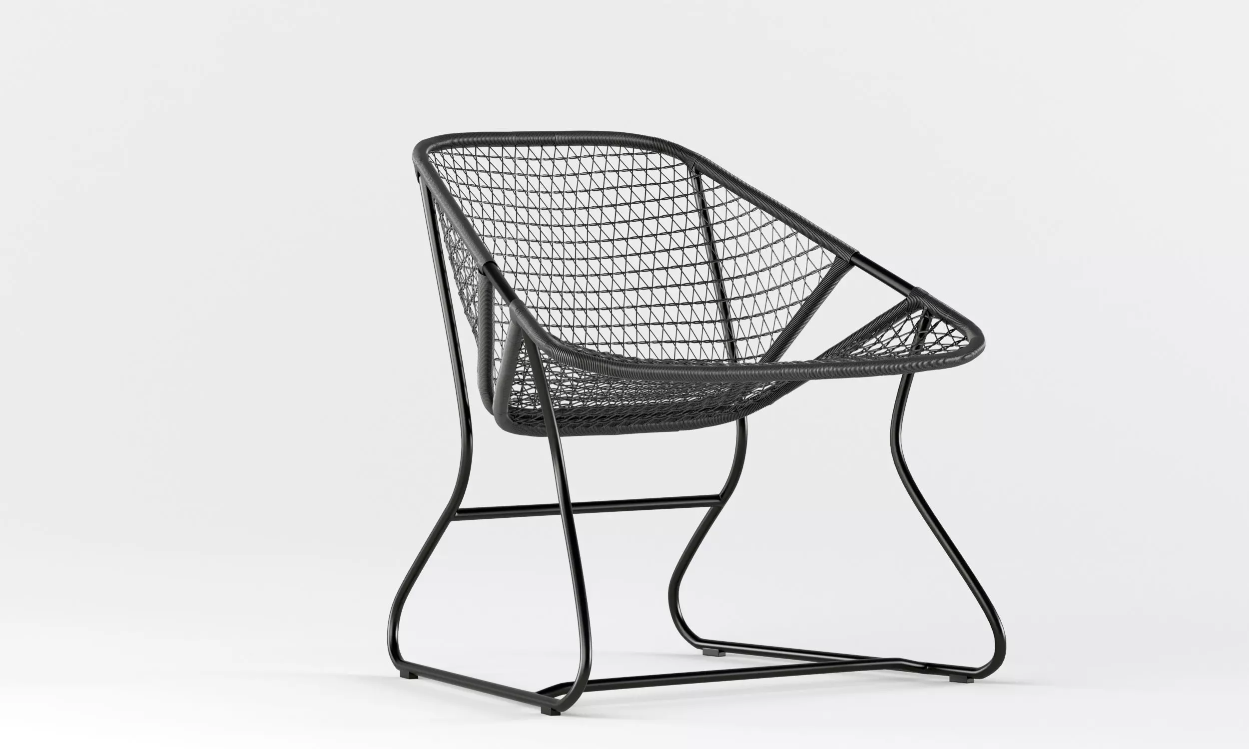 Fermob Outdoor Furniture Sixties Rattan Chair 3D Model 3D model