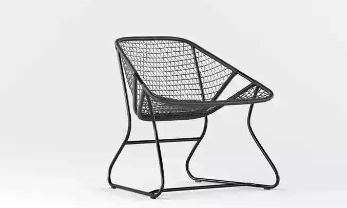 Fermob Outdoor Furniture Sixties Rattan Chair 3D Model