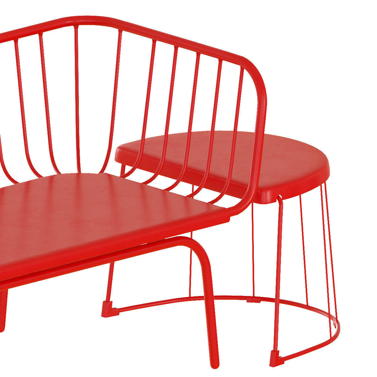 BRUSEN bench AND TRANARO table 3D model_1