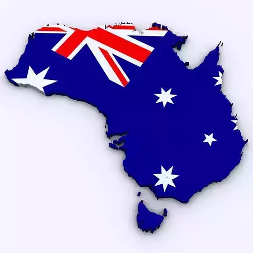 Map of Australia 3D model