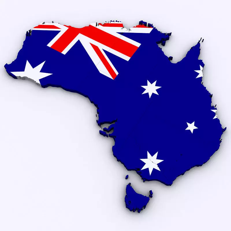 Map of Australia 3D model_0
