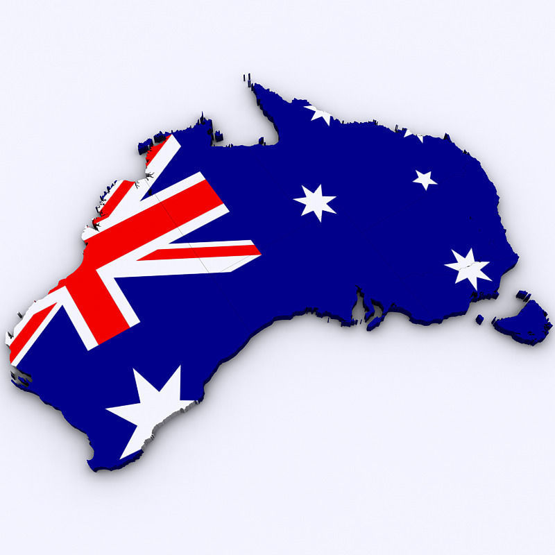 Map of Australia 3D model_1