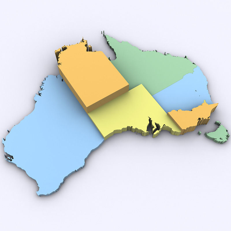 Map of Australia 3D model_3