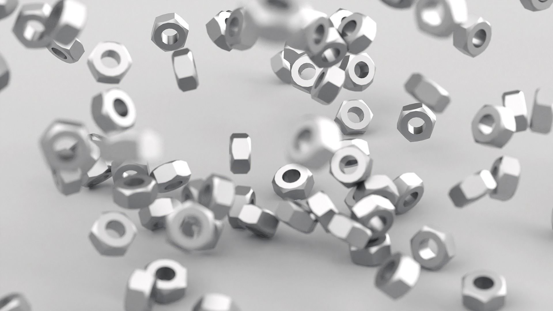 Low-poly Unwrapped Nut Low-poly 3D model_1