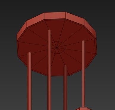 Untitled four hanging lights with glass bulbs 3D model_3