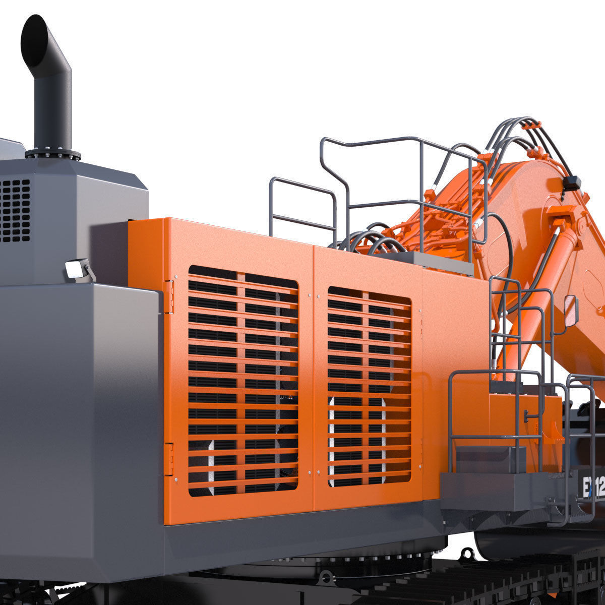 Excavator Hitachi EX1200-7 3D model_15