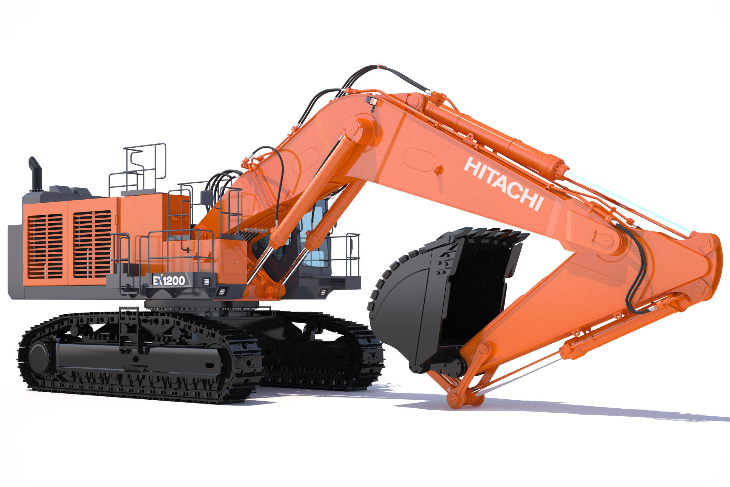 Excavator Hitachi EX1200-7 3D model_2