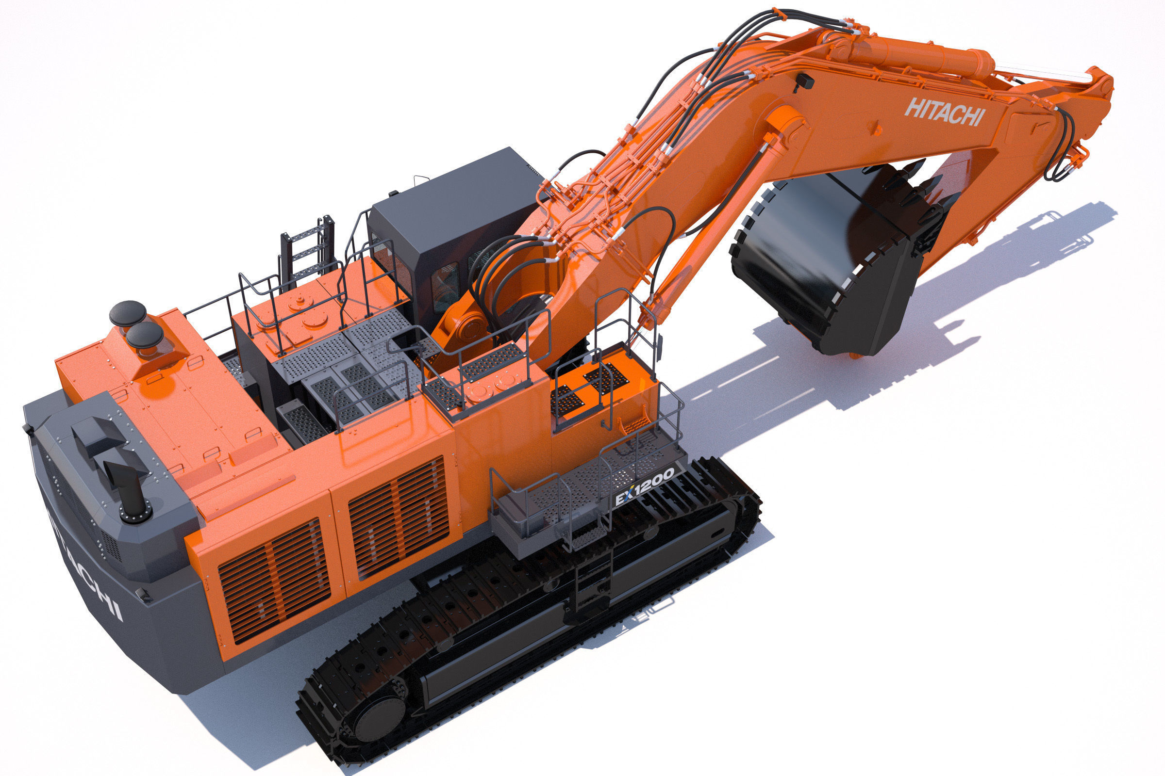Excavator Hitachi EX1200-7 3D model_11