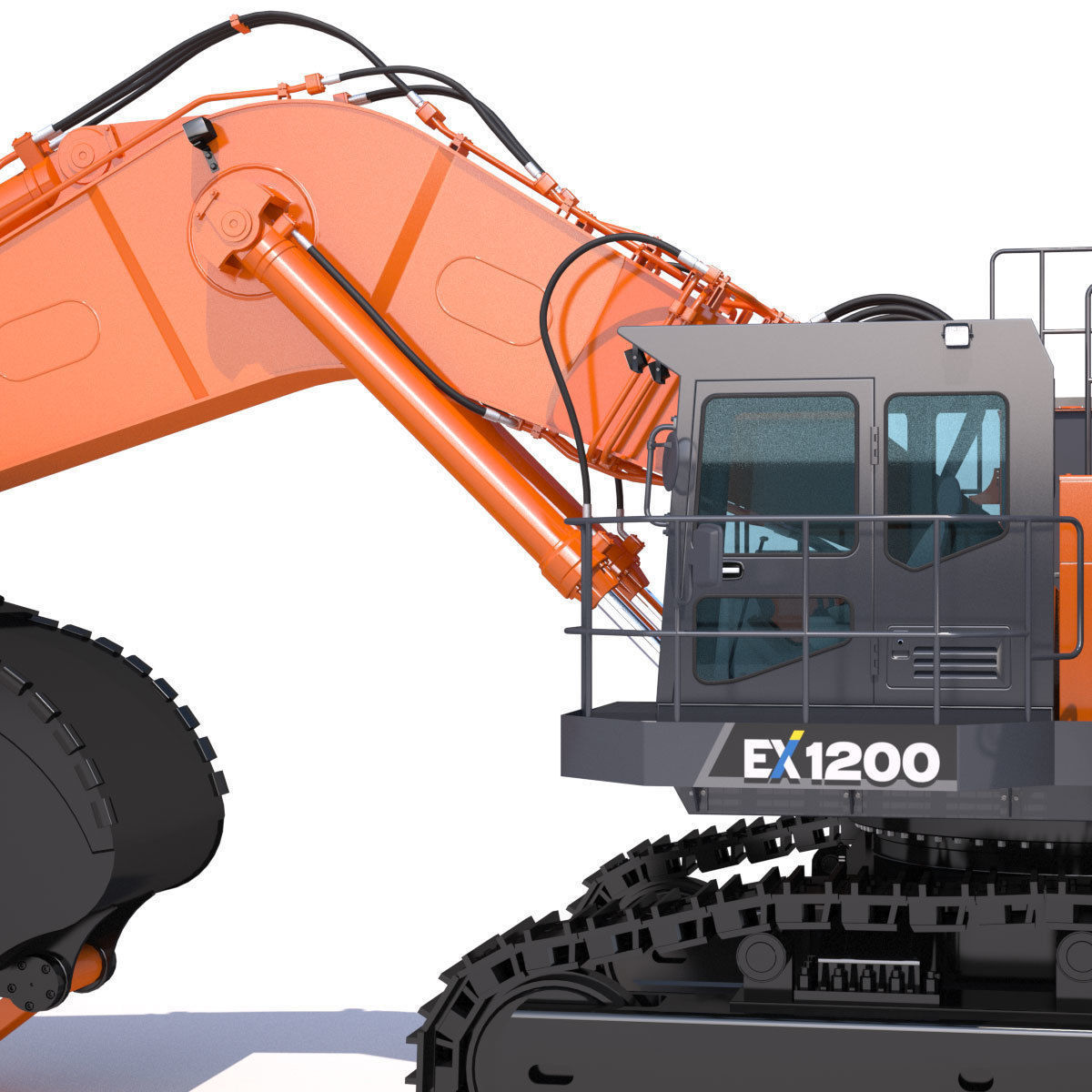 Excavator Hitachi EX1200-7 3D model_13